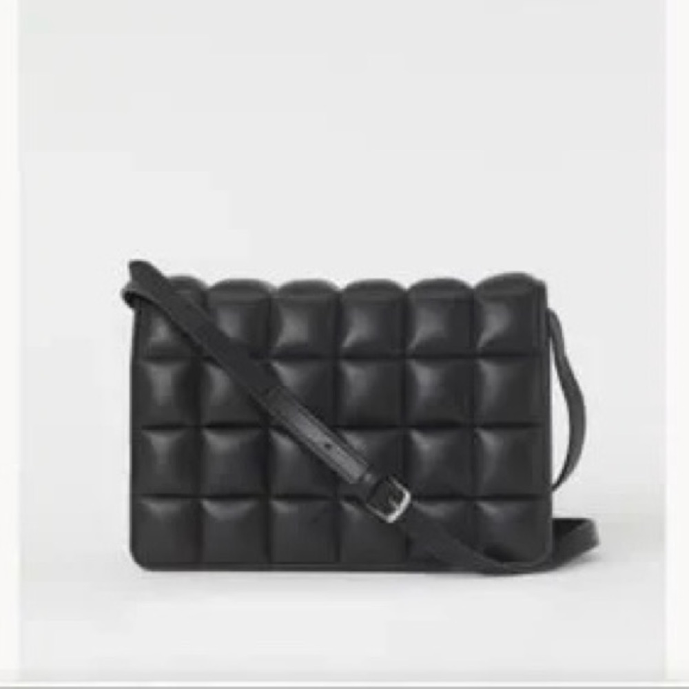 Black Quilted Crossbody Bag
